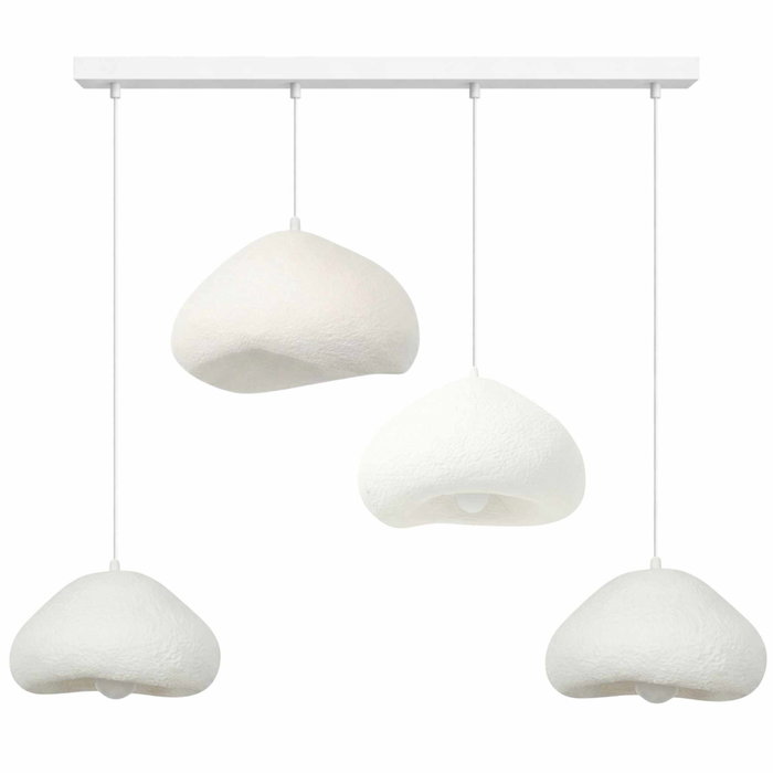 Opviq Lámpara de Araña Lora-Set-Lora-30-4-C-Nua Blanca